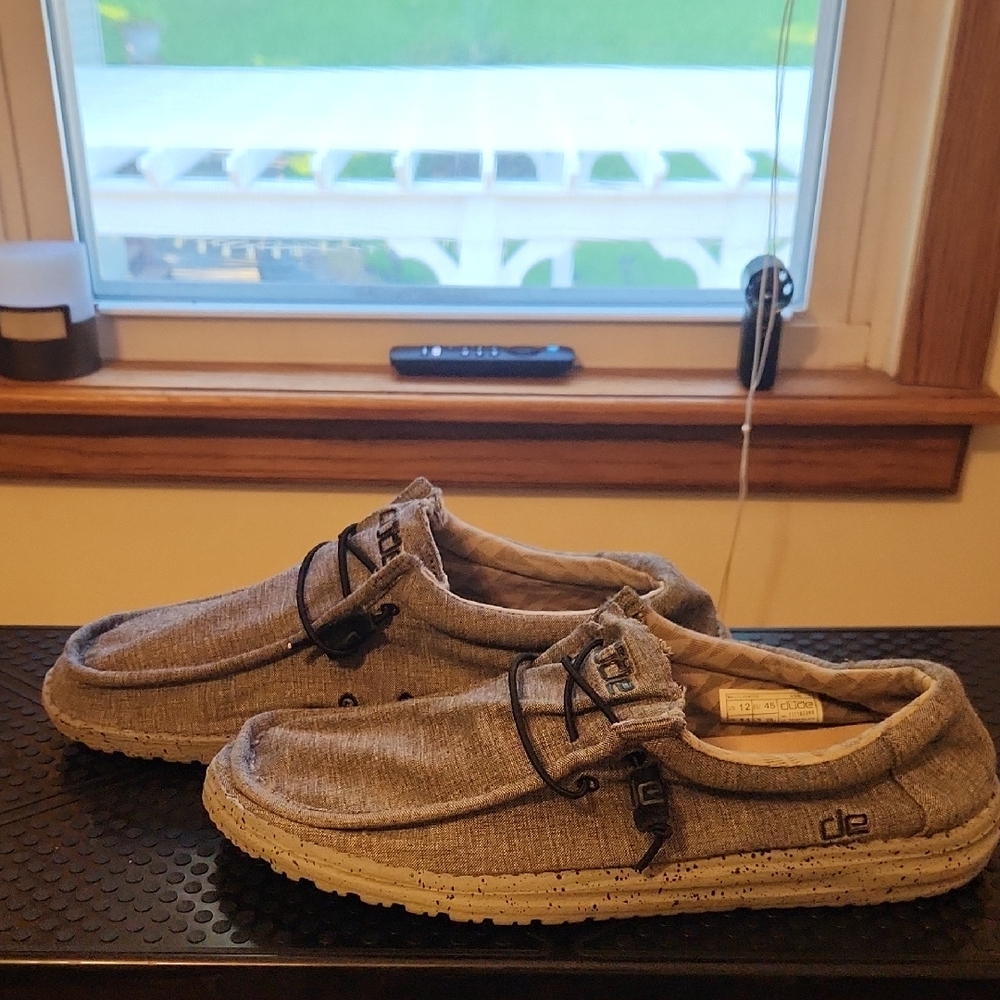 Hey Dude Gray Slip-On Loafers Comfortable Casual Footwear